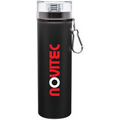 28 Oz. Matte Black/Black H2go Trek Aluminum Water Bottle